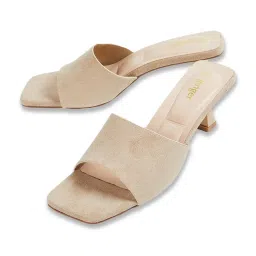 Ginger by Lifestyle Women's Beige Casual Stilettos image 5