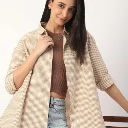 VASTRADO Brown Chequered Shirt image 5