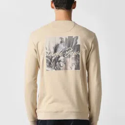 Van Heusen Beige Cotton Regular Fit Printed Sweatshirt image 2