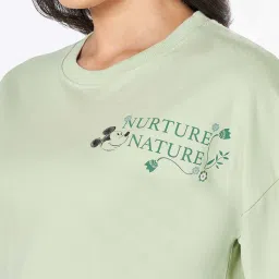 Honey by Pantaloons Green Cotton Printed Sweatshirt image 5