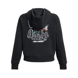 Under Armour Black cotton Printed Hoodie image 5