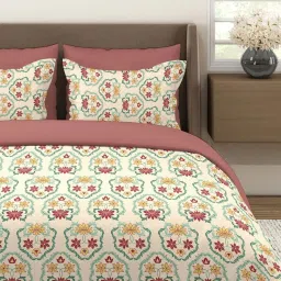 Layers Basicx Brown Cotton 120 TC King Bedsheet with 2 Pillow Covers image 5