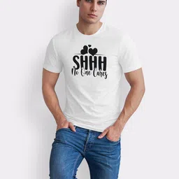 Seekbuylove Typography Printed Short Sleeves Round Neck Pure Cotton T-shirt image 3