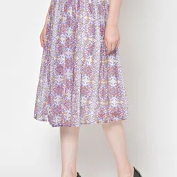 BAESD Printed Flared Midi Skirts image 4