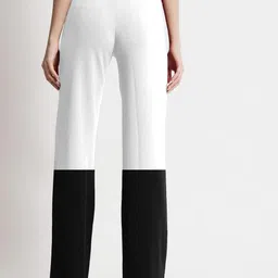 Kotty Women Colourblocked High-Rise Pleated Regular Trousers image 2