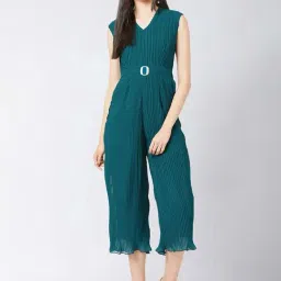 Miss Chase Green Regular Fit Jumpsuit image 4