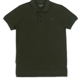 Palm Tree Kids Green Cotton Regular Fit Polo T-Shirt-picture-26