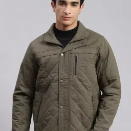 Monte Carlo Olive Cotton Regular Fit Jacket-picture-18