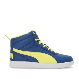 Puma Kids Pluto Royal Blue & Yellow Casual Sneakers-image-10