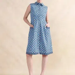 RAREISM Multi Cotton Printed Sleeveless Dress-image-71