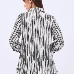 Winza Designer Cream Abstract Shirt image 2