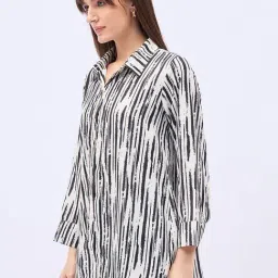 Winza Designer Cream Abstract Shirt image 3