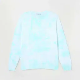 Fame Forever by Lifestyle Kids Mint Green Cotton Over Dyed Full Sleeves Sweater-picture-18
