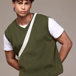 The Roadster Lifestyle Co. Textured Sweater Vest-image-83