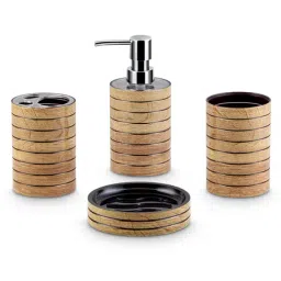 Freelance Brown Polyresin Set of 4 Bathroom Accessories-picture-10