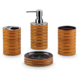 Freelance Brown Polyresin Set of 4 Bathroom Accessories-picture-10