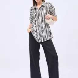 Winza Designer Cream Abstract Shirt image 4