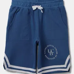 United Colors of Benetton Kids Navy Cotton Printed Shorts-picture-41