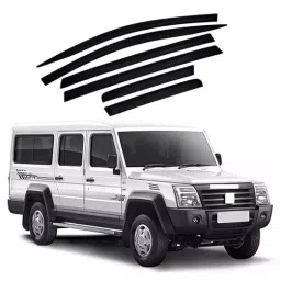 AUTOMANTRA Plain Door Visor Polycarbonate 6 Pcs Set for Force Cruiser/Toofan image 2