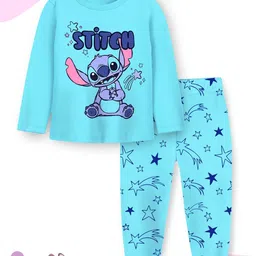 YK Disney Girls Pack Of 2 Printed Long Sleeves T-shirt With Pyjamas-picture-32