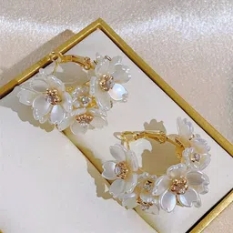 SZN Floral Hoop Earrings image 4