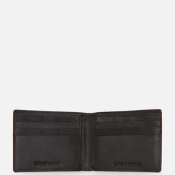 Peter England Men Textured Leather Two Fold Wallet image 4