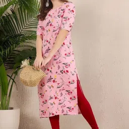 arangya Women Ethnic Motifs Printed Crepe Kurta image 5