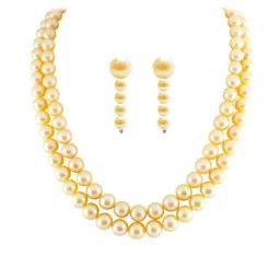 Sri Jagdamba Pearls Silver Alloy Necklace Set-picture-13