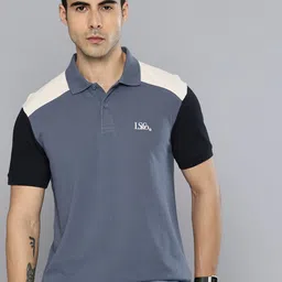Levis Pure Cotton Colourblocked Polo Collar Slim Fit T-shirt-picture-19