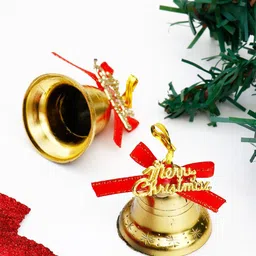 Archies 6Pcs Red & Yellow Christmas Decor Bells image 3