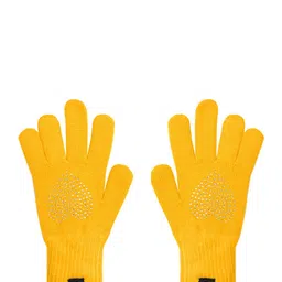 YK Kids Mustard Yellow Heart Embellished Hand Gloves-picture-16