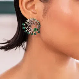 Shaya 92.5 Sterling Silver Develop Oxidized Dangler for Women-image-47