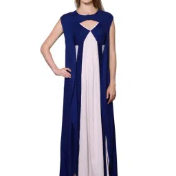PATRORNA Navy & Baby Pink Nighty With Robe-picture-18