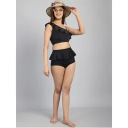 Cukoo Padded Black Tankini Swimwear (Set of 2)-image-77