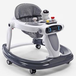 fab n funky Baby Multifunctional Robotic Shape Adjustable Height Musical Baby Walker - Grey-picture-21