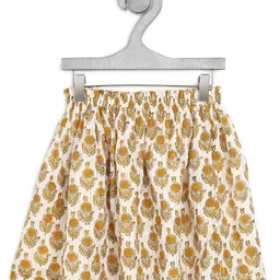 Ka-mee Cotton Woven Floral Printed Skirt - Yellow-image-53
