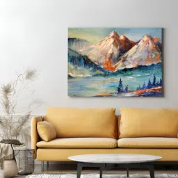 Eurotex Blue & Beige Canvas Floral and Botanical Wall Paintings-picture-14