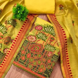 KALINI Printed Pure Cotton Unstitched Dress Material-picture-35