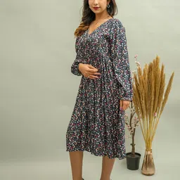 J 6 DESIGNER Floral Print Fit & Flare Dress image 2