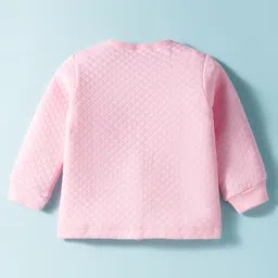Tango Knit Full Sleeves Quilted Jhabla with Penguin Print - Pink image 2