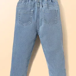 Mark & Mia Denim Full Length Jeans With Fashion Text Print - Blue image 3