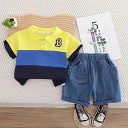 StyleCast x Revolte Boys Colourblocked Polo Collar T-Shirt With Shorts-picture-35