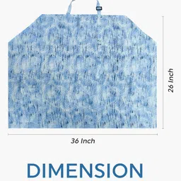 AHC ZIKKU Cotton Nursing Cover for Breast Feeding Mothers Feeding Apron/Scarf Soft Breathable No See-Through Full Cover with Mobile Pocket (Blue Style) image 4