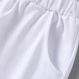 Mark & Mia Full Length Leggings with Floral Chikankari Detailing - White image 4