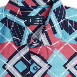 CAVIO Boys Comfort Abstract Printed Spread Collar Casual Shirt image 4