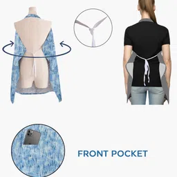 AHC ZIKKU Cotton Nursing Cover for Breast Feeding Mothers Feeding Apron/Scarf Soft Breathable No See-Through Full Cover with Mobile Pocket (Blue Style) image 5