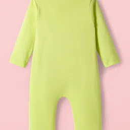 Babyoye Disney Interlock Knit Full Sleeves Rompers with Minnie & Friends Graphics Pack of 2 - White & Neon Green image 5