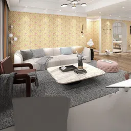 SARVARI Cream-Coloured & Pink Floral Printed Self Adhesive Wall Sticker image 3