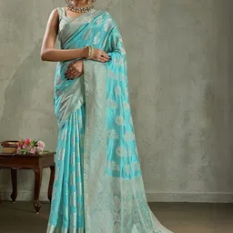 SOHINI NX Woven Design Zari Organza Handloom Banarasi Saree image 5