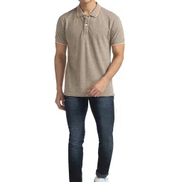ColorPlus Brown Tailored Fit Polo T-Shirt image 5